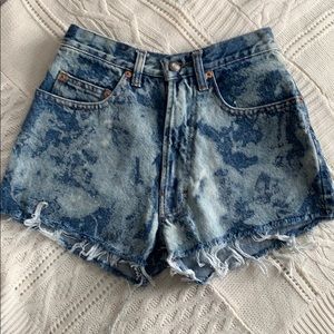 Vintage high rise jean shorts